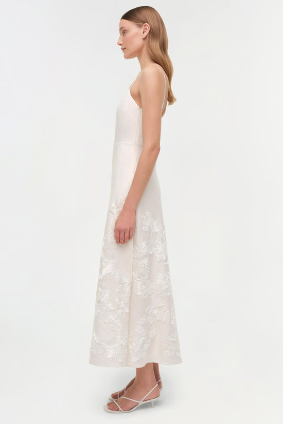 Annabella Soutache Linen Midi Dress