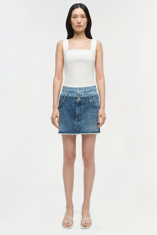 Salix Double Waistband Mini Skirt