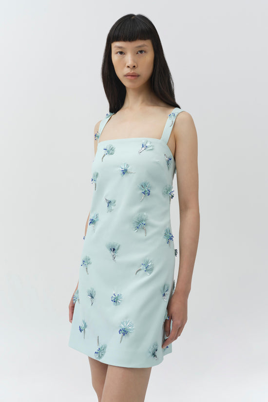 Ella Embellished Crepe Mini Dress