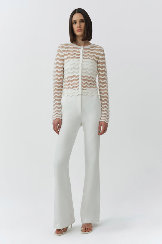 Maxime Wavy Knit Cardigan