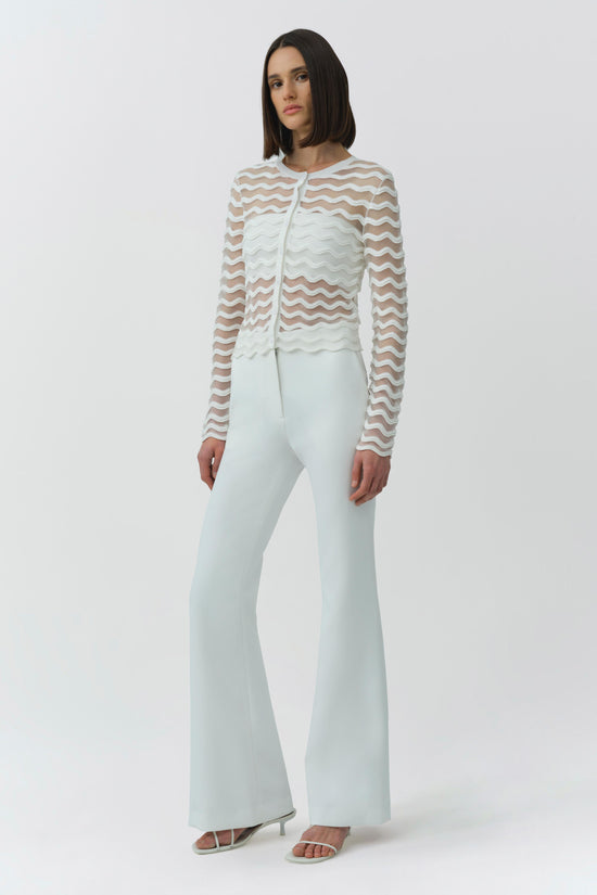 Maxime Wavy Knit Cardigan