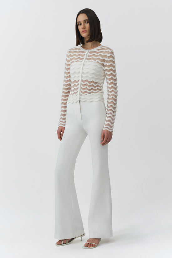 Maxime Wavy Knit Cardigan