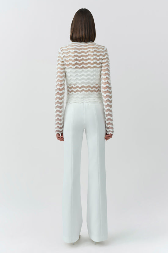 Maxime Wavy Knit Cardigan