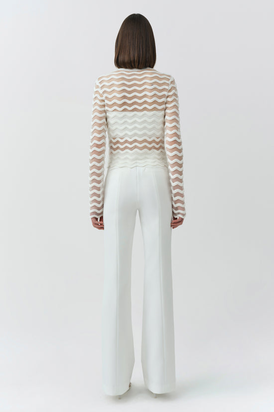 Maxime Wavy Knit Cardigan