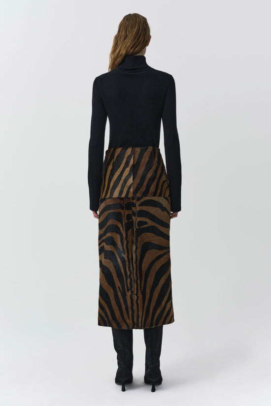 Tobiana Calf Hair Midi Skirt