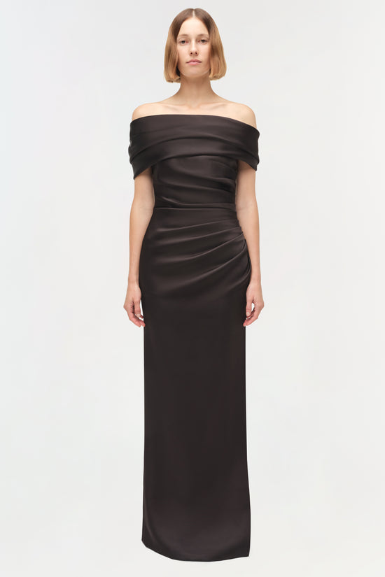Valencia Draped Satin Gown