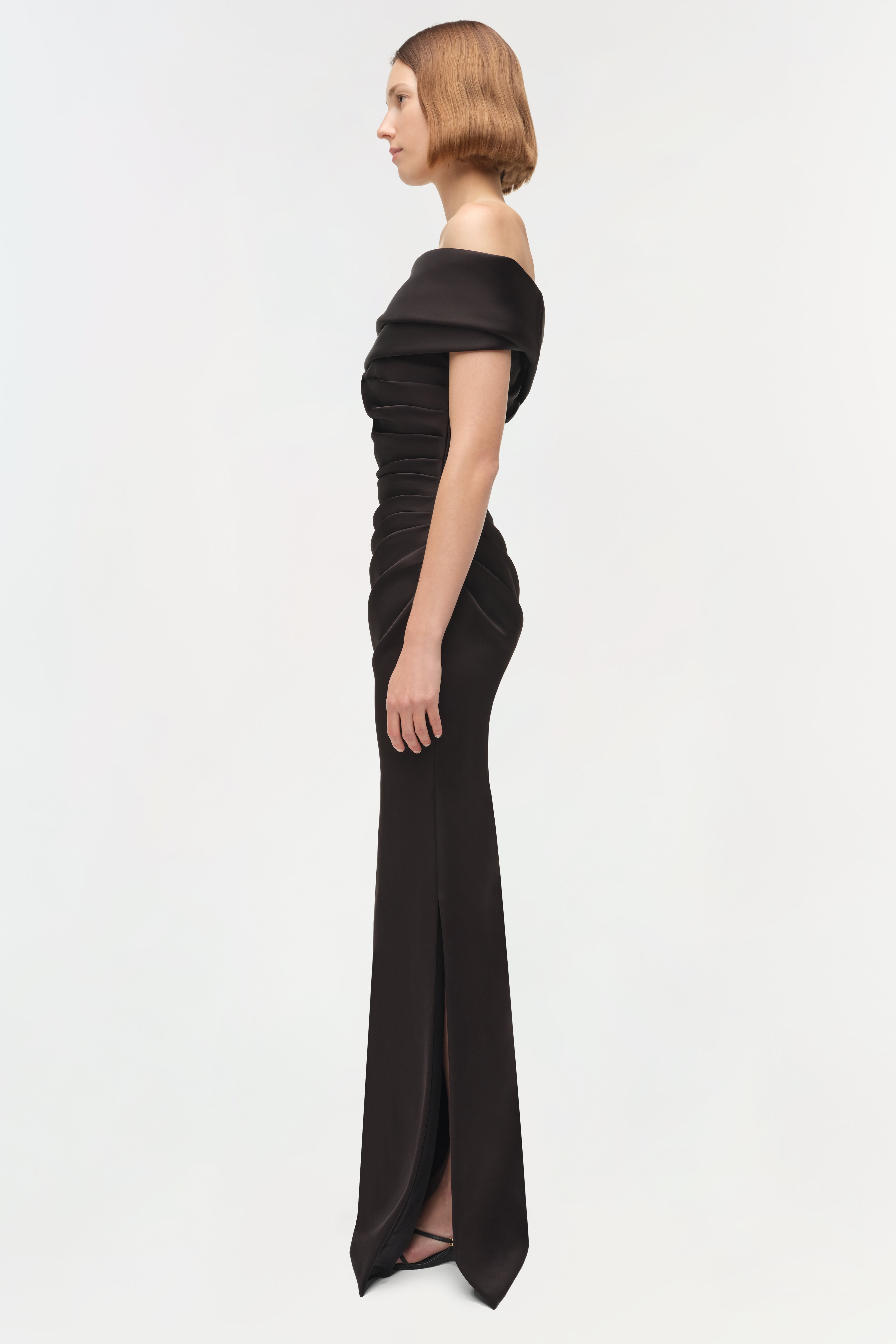 valencia formal dresses Women's Pleated Golden Maxi Dress | Vixen Collection