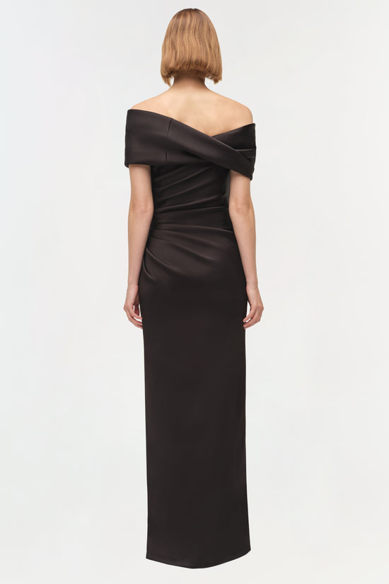 Valencia Draped Satin Gown