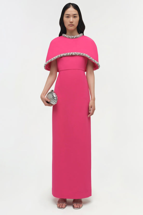 Bellamy Embellished Cape Gown