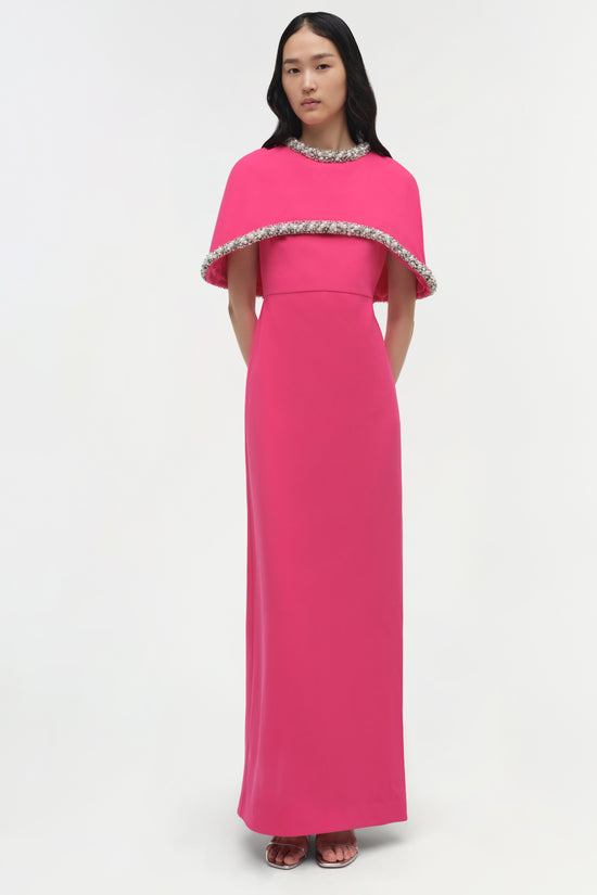 Bellamy Embellished Cape Gown