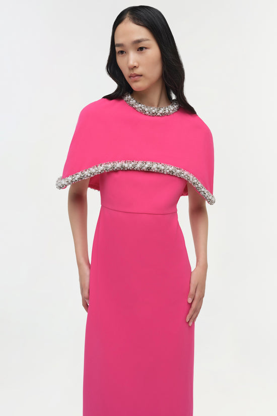 Bellamy Embellished Cape Gown