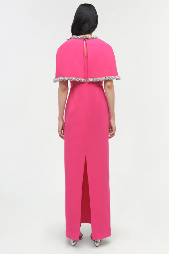 Bellamy Embellished Cape Gown