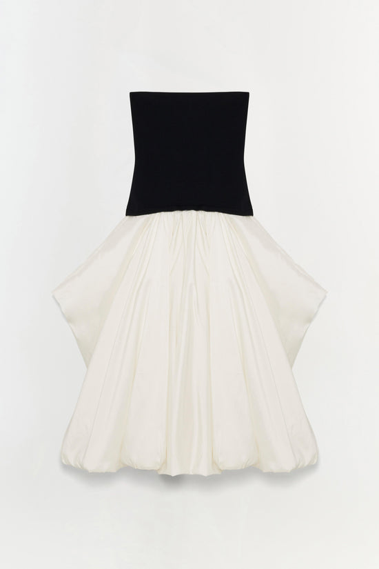 Izzy Strapless Taffeta Midi Dress