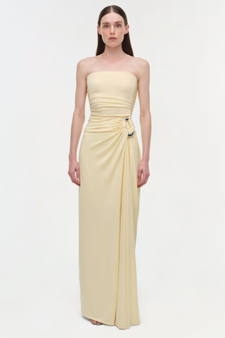 Emma Draped Jersey Bustier Gown