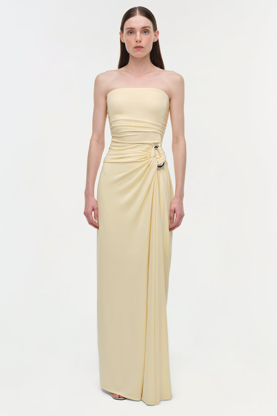 Emma Draped Jersey Bustier Gown