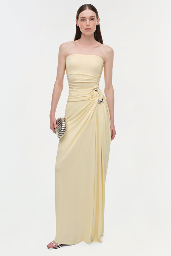 Emma Draped Jersey Bustier Gown