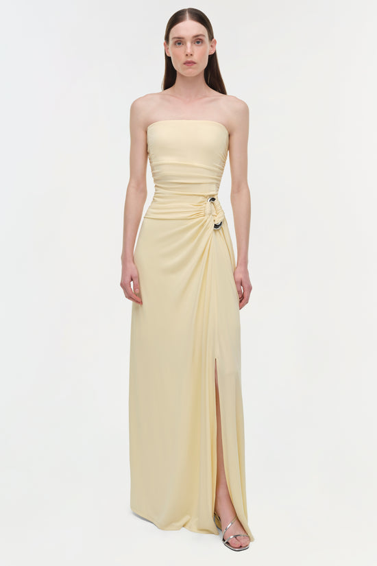 Emma Draped Jersey Bustier Gown