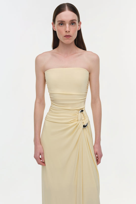 Emma Draped Jersey Bustier Gown