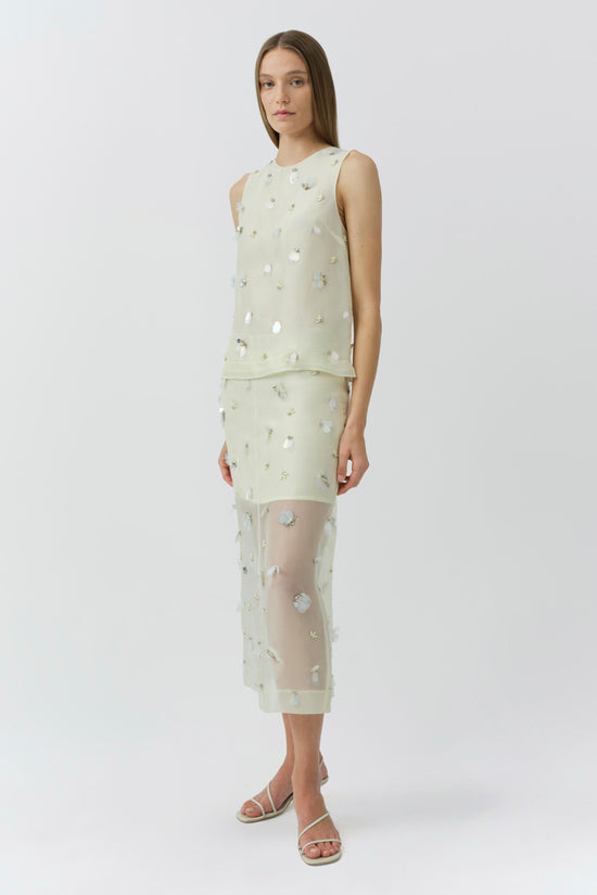 Celia Embellished Organza Top