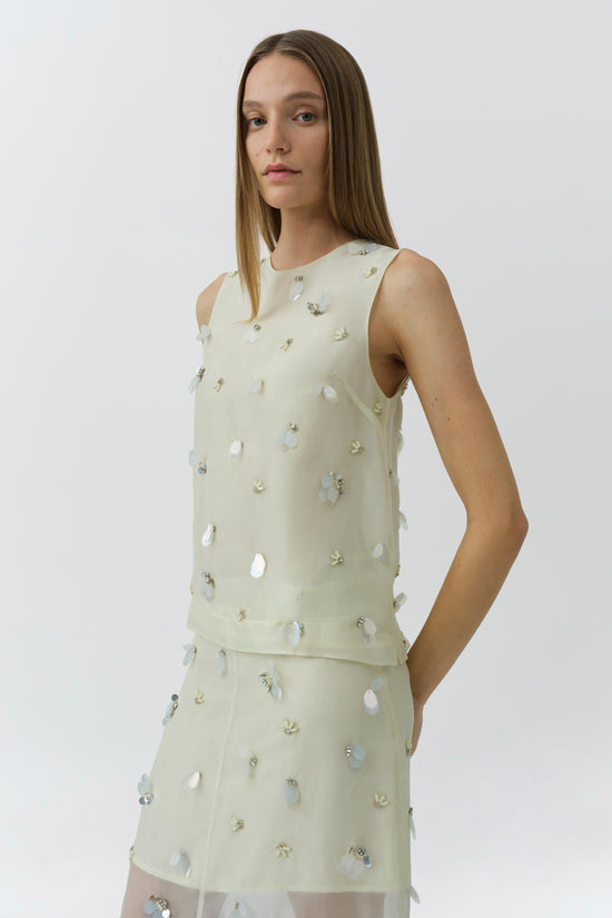 Celia Embellished Organza Top