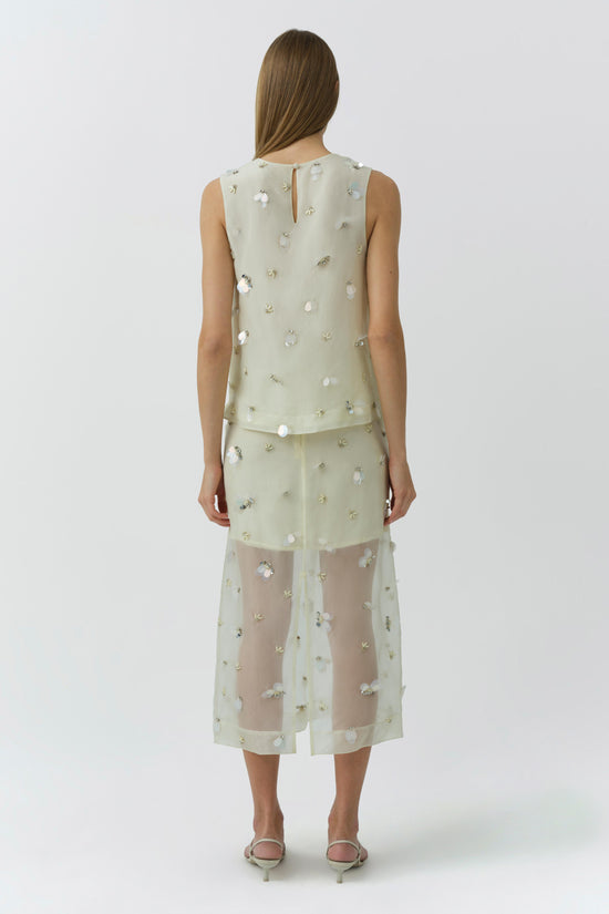 Celia Embellished Organza Top