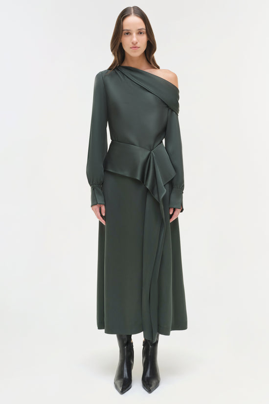 Maria Satin Midi Skirt