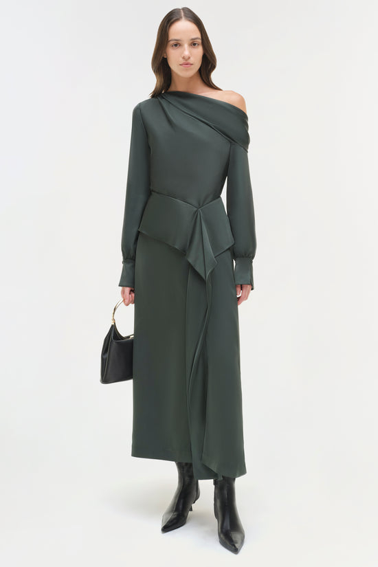 Maria Satin Midi Skirt