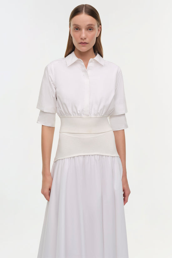 Ovie Knit Cotton Midi Skirt