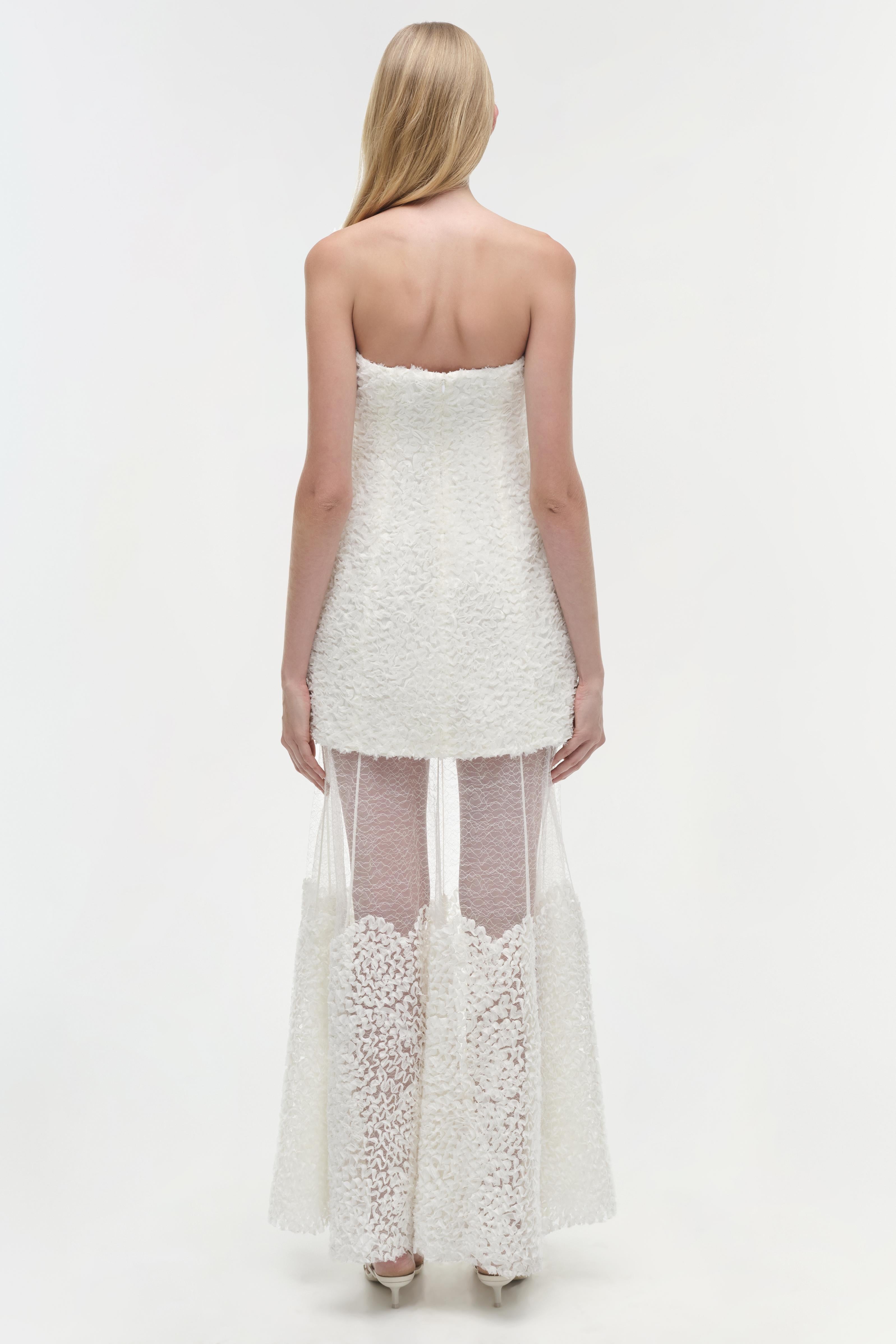 jonathan simkhai dress white Simkhai Women's Marella Floral Lace Gown - Ivory
