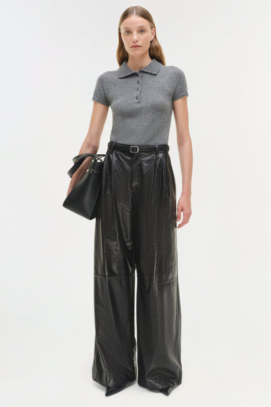 Kobie Wide Leg Leather Pant