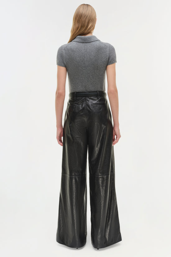 Kobie Wide Leg Leather Pant