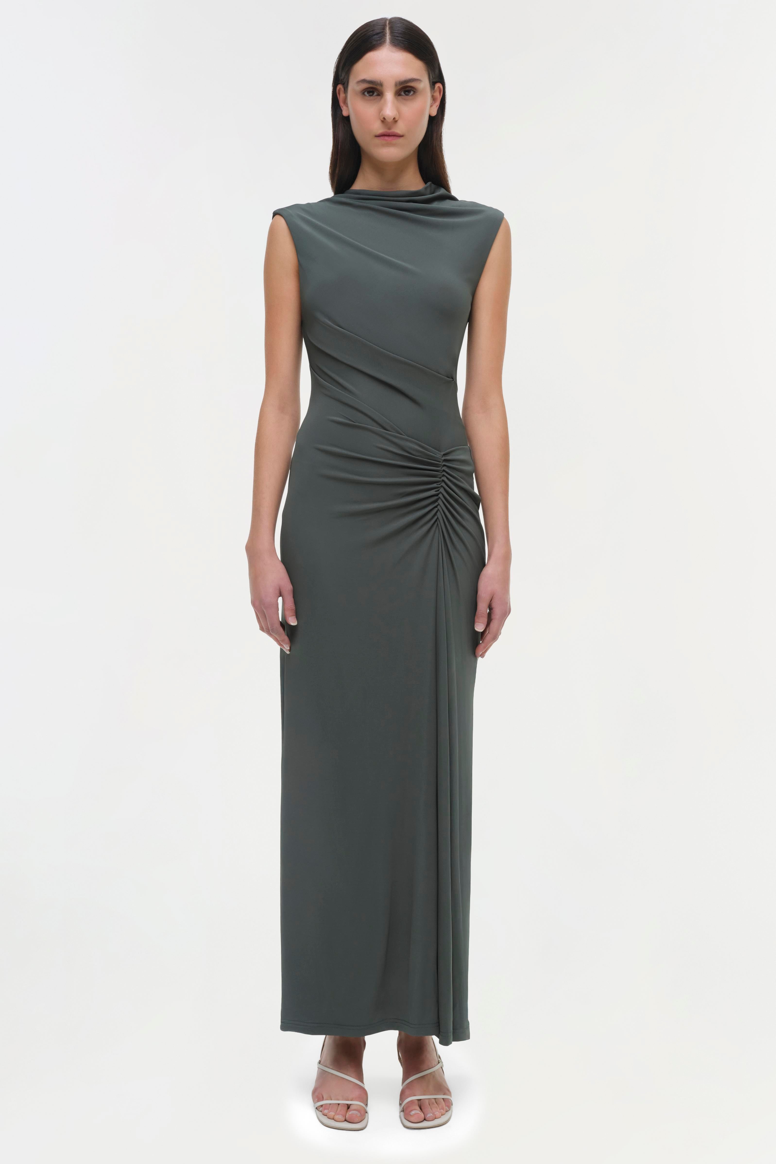 Acacia Sleeveless Midi Dress Botanical SIMKHAI