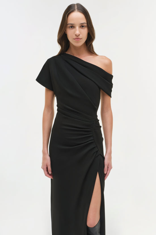 Kally Draped Midi Dress