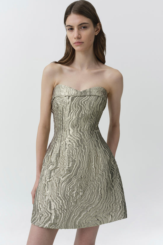 Darcie Metallic Jacquard Mini Dress