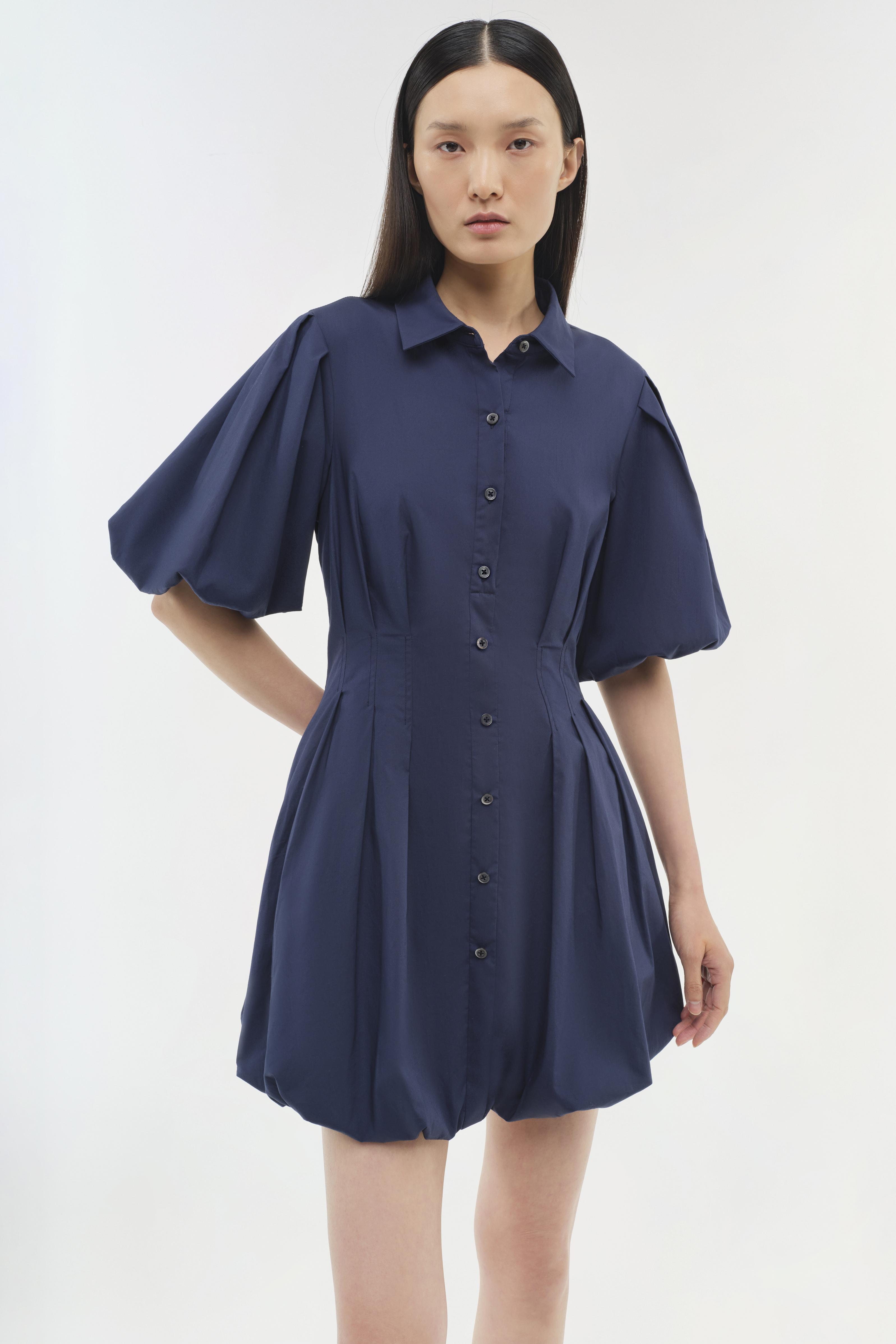 SIMKHAI Women's Cleo Dress in Midnight, Cotton, Size 14 SIMKHAI Women's Cleo Dress in Midnight, Cotton, Size 14