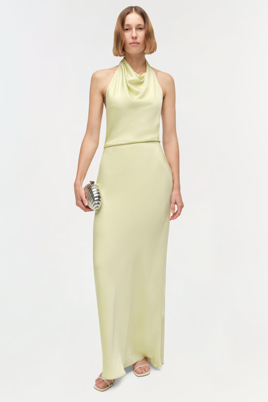 Reannon Draped Satin Gown