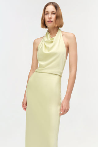 Reannon Draped Satin Gown