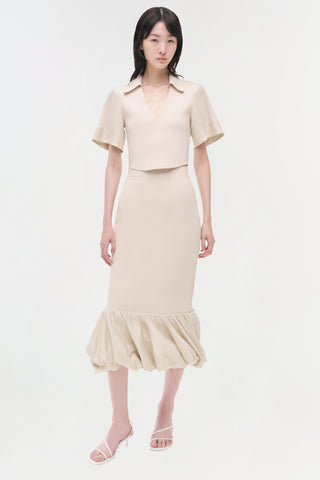 Camille Linen Knit Midi Skirt