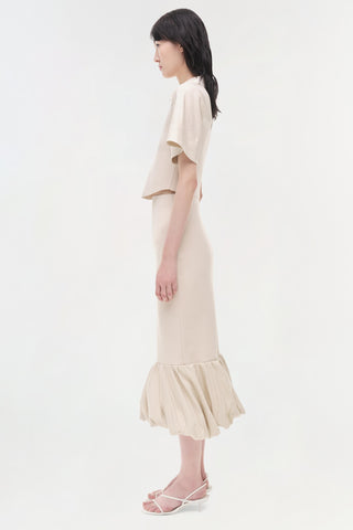 Camille Linen Knit Midi Skirt
