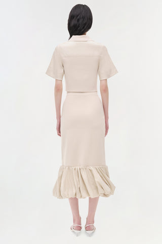 Camille Linen Knit Midi Skirt