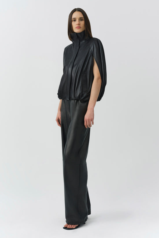 Jada Leather Cape Jacket