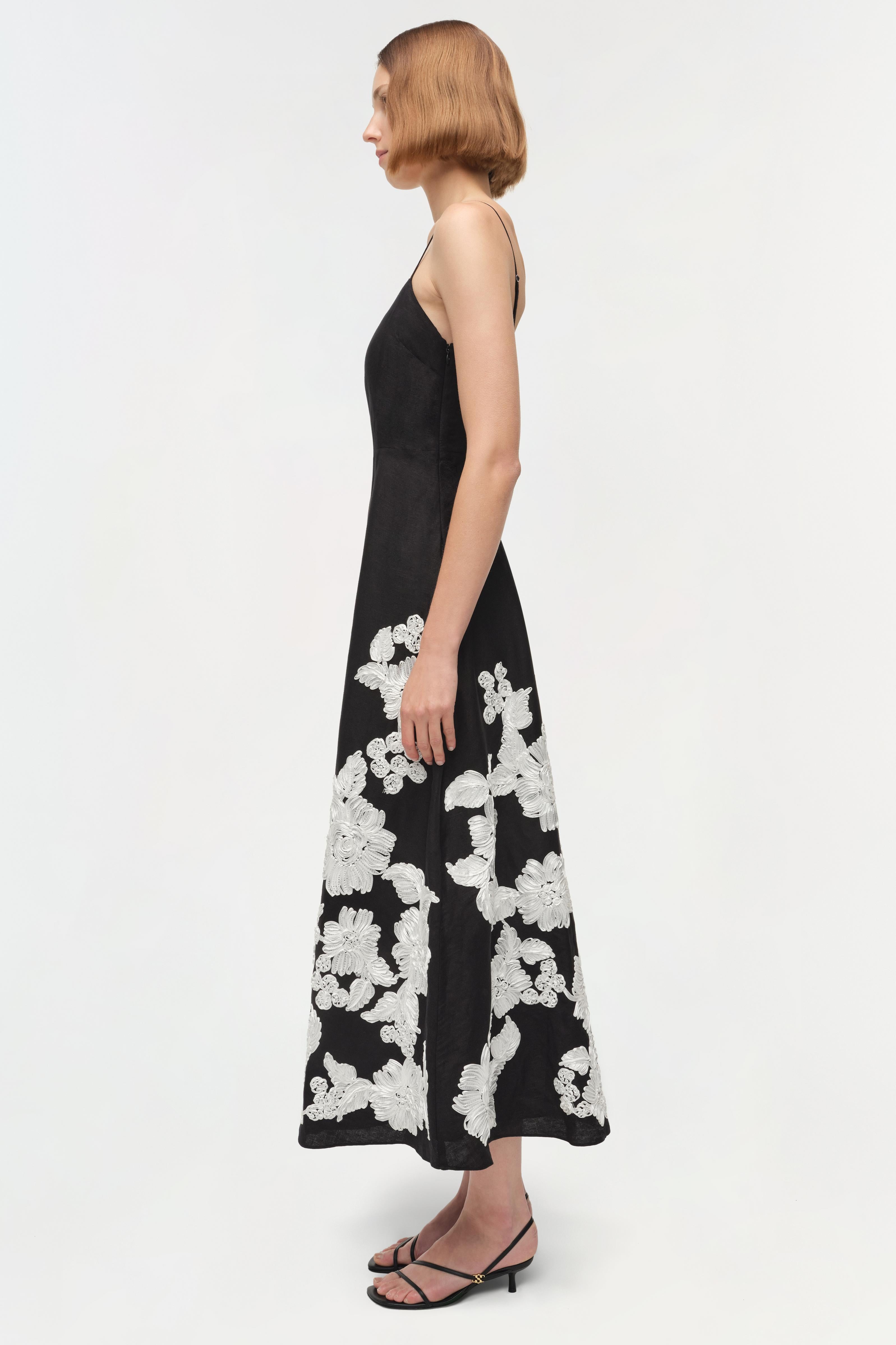 SIMKHAI Annabella Midi Dress - Black Multi SIMKHAI Annabella Midi Dress - Black Multi