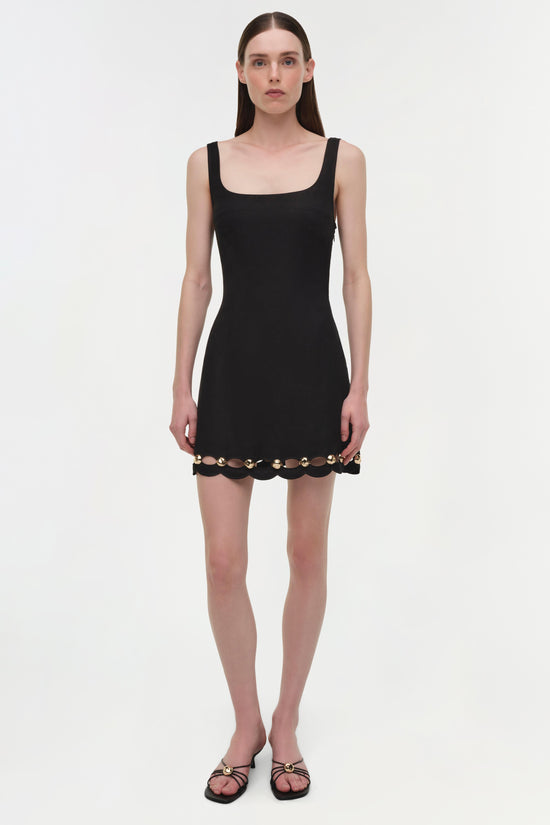 Lindley Studded Linen Midi Dress