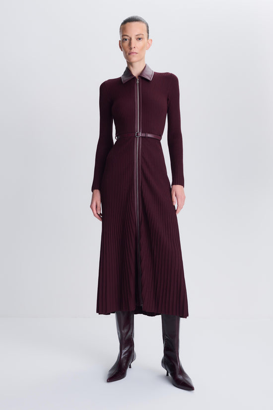 Ismelle Collared Knit Midi Dress