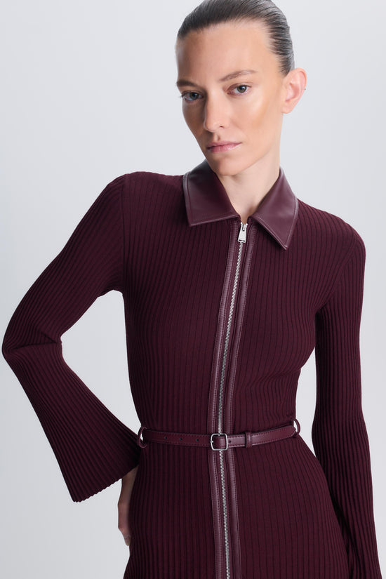Ismelle Collared Knit Midi Dress