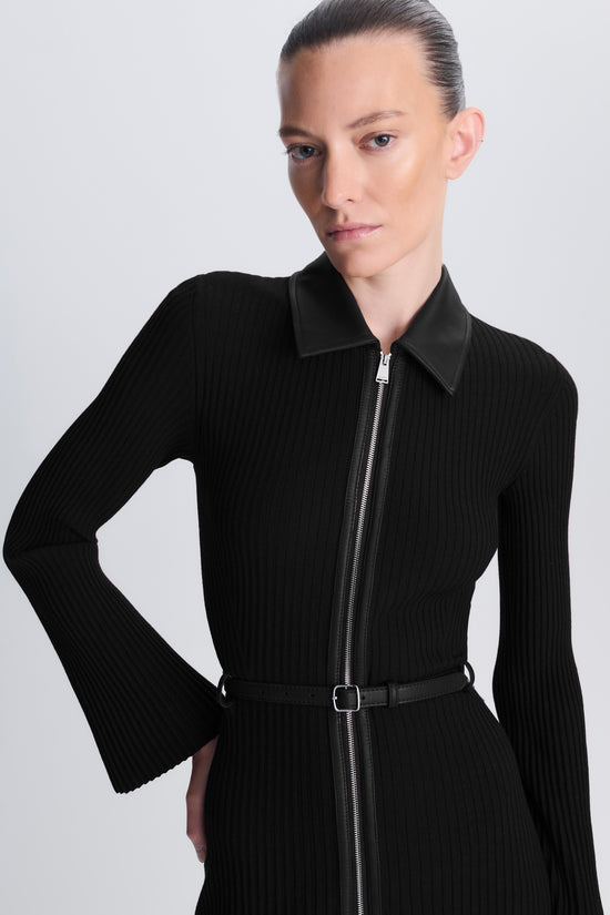 Ismelle Collared Knit Midi Dress