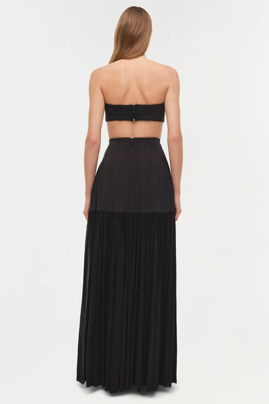 Saryn Draped Jersey Midi Skirt