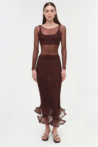 Kelso Sheer Plisse Skirt