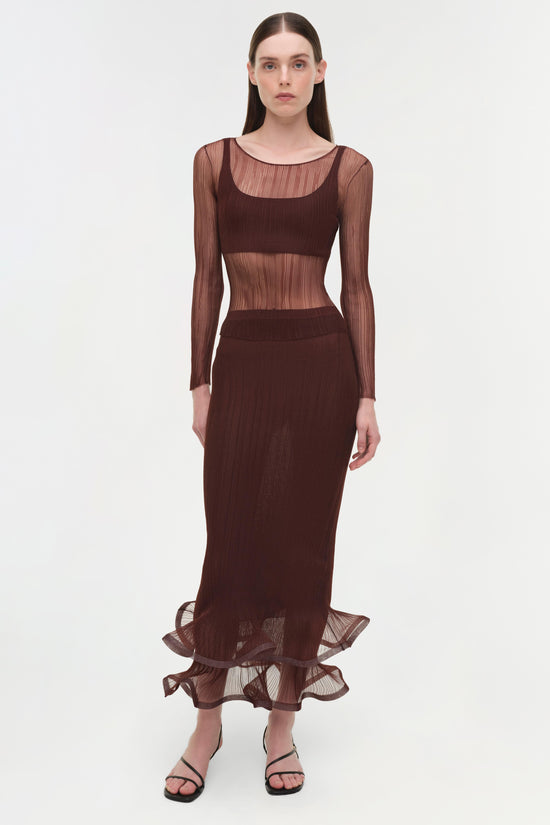 Kelso Sheer Plisse Skirt