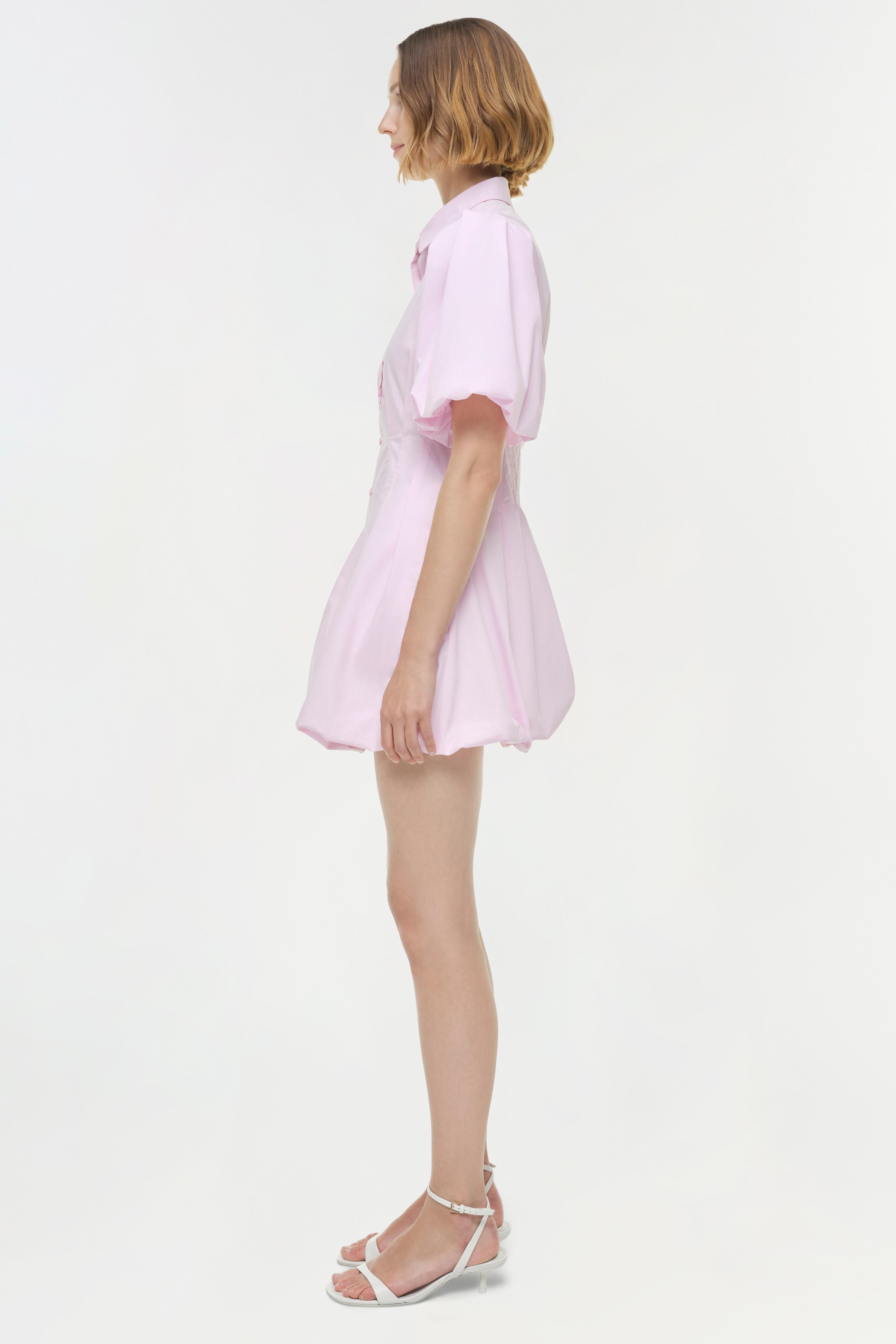 cleo pink dress Cleo Beautiful Long Sleeves Pink Evening Dress S / Pink